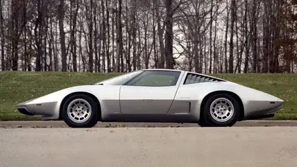 The Aerovette concept seen in full side-view.