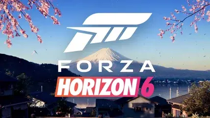 The Forza Horizon 6 logo, shown over Mount Fuji